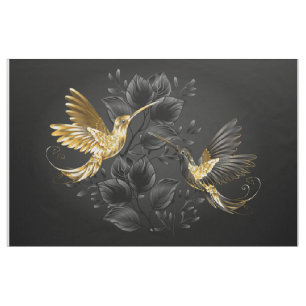 Tela Colibrí negro y dorado