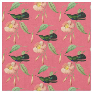 Tela Colibrí verde vintage