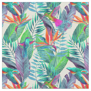 Tela Colibríes de la acuarela