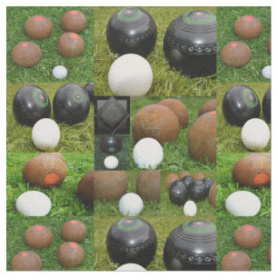 Tela Collage de fotos de bolas de jardín vintage,