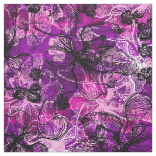 Tela Collage de la orquídea hawaiana Wahine Lace