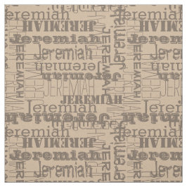 Tela Collage de nombre moderno para hongos khaki