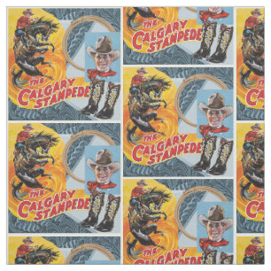 Tela Collage de Rodeo Occidental con borde