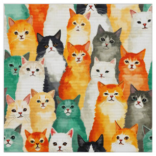 Tela Collage del patrón de catas acuarelas