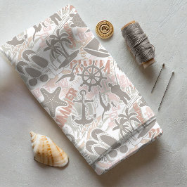 Tela Collage náutico Taupe ID840