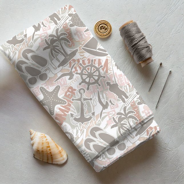 Tela Collage náutico Taupe ID840 (Subido por el creador)