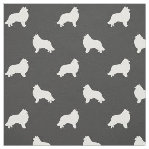 Tela Collie Dog Raza Silhouettes Pattereada