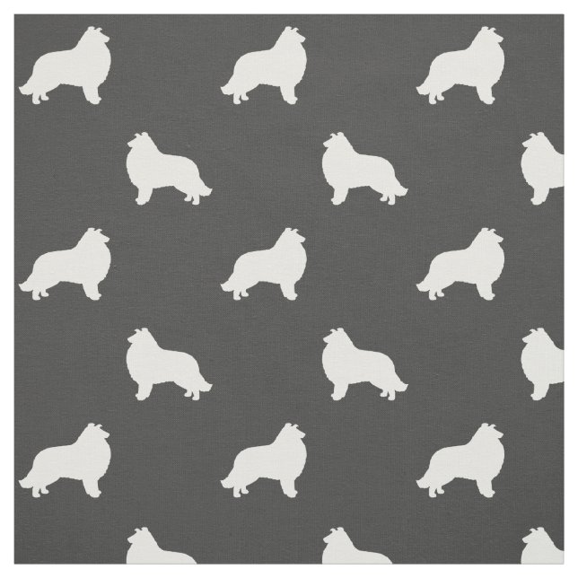 Tela Collie Dog Raza Silhouettes Pattereada (Retal)