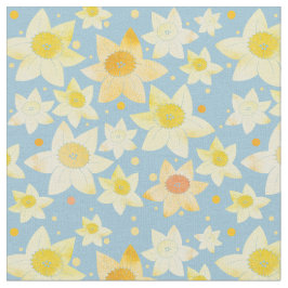 Tela Color de agua amarillo Daffodil & Dots Pattern