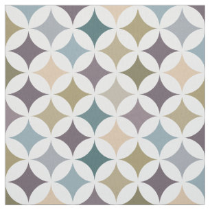 Tela Color de caída del patrón hipocicloide geométri