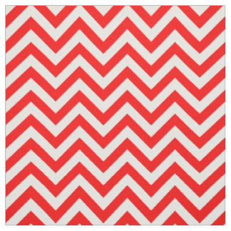 Tela Color rojo brillante, blanco LG Chevron ZigZag Pat
