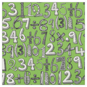 Tela color verde del doodle matemático