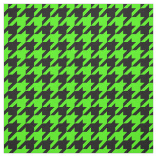 Tela Color verde limón, patrón negro de galgas #2M