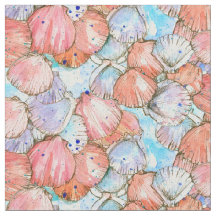 Colores de agua de dibujos de tinta de las conchas