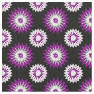 Tela Colores de orgullo de asexualidad / motivos de flo