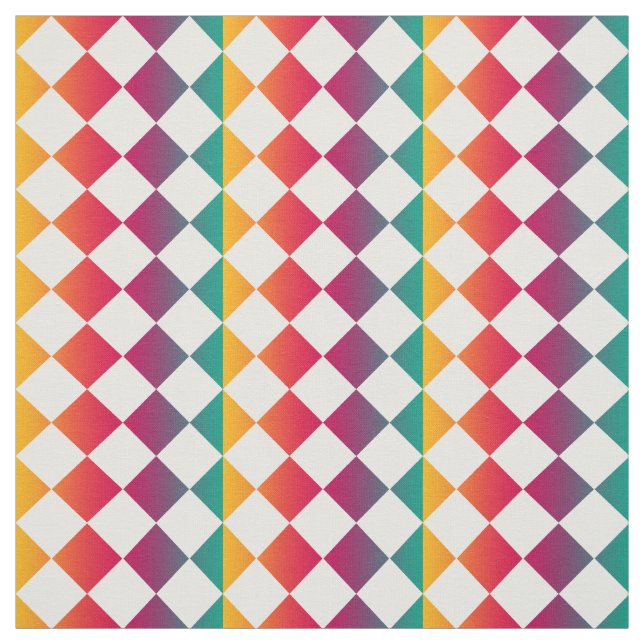 Tela Colorful Checker Diamond Pattern (Retal)