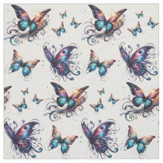 Tela Colorful fabric with butterfly pattern