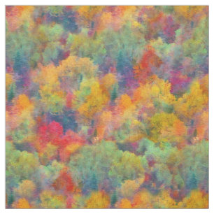 Tela Colorida abstracción del bosque otoñal