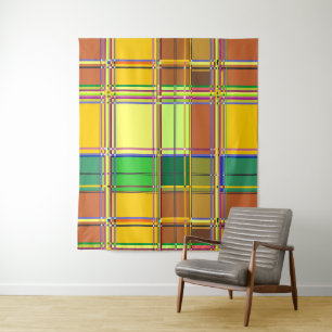 Tela Colorida Caribeña Madras Tartán