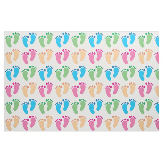 Tela colorida de las huellas ("Cuarto gordo" (fat quarter))