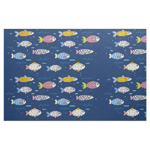 Tela Colorida Escuela de Fish Fabric