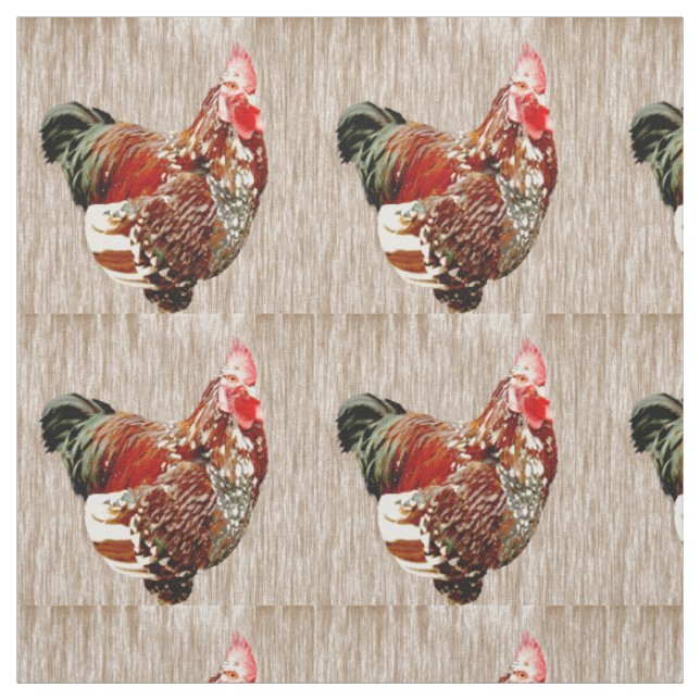 Tela Colorida Rooster El Extrovertido, (Retal)