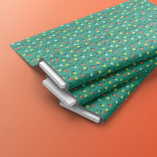 Tela Coloridas Luces Navidades Brillantes Mint Green