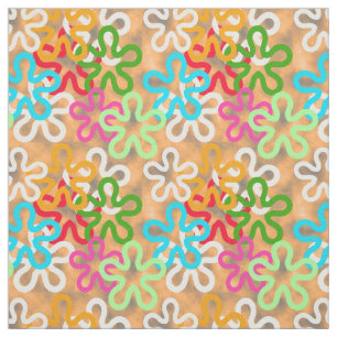 Tela Colorido Blob africano abstracto formas bloquear i