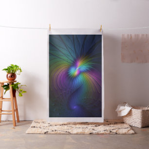 Tela Colorido Con Azul Moderno Resumen Arte Fractal