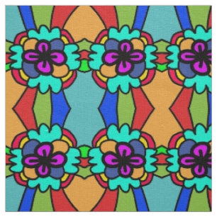 Tela colorido en el patrón de flor