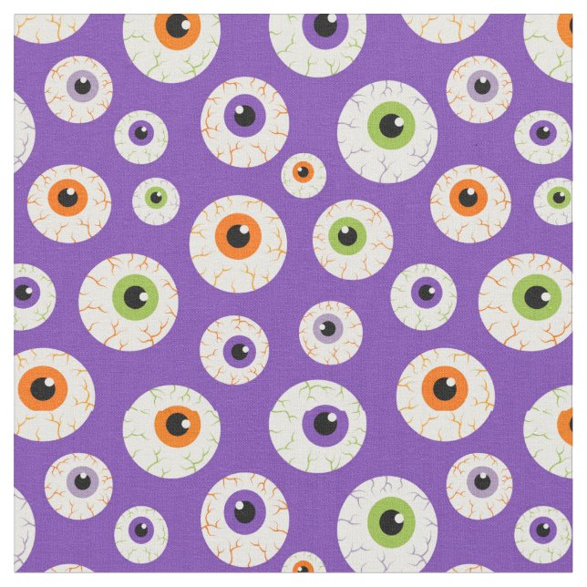Tela Colorido patrón de Halloween Eyeballs (De cerca)