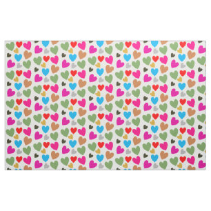 Tela Coloridos y encantadores corazones - ¡El amor vien