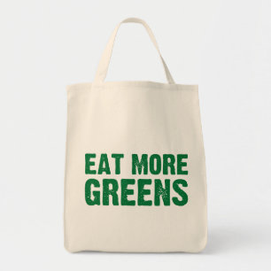 Tela Coma más bolso de ultramarinos de verdes