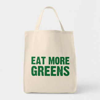 Tela Coma más bolso de ultramarinos de verdes