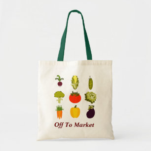 Tela Coma su bolso de ultramarinos de los Veggies