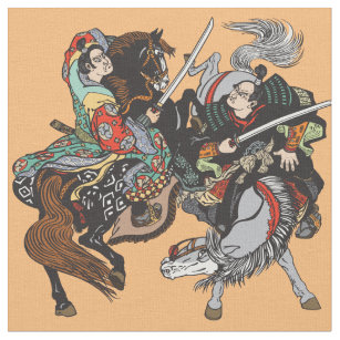 Tela Combate a los guerreros samurai japoneses