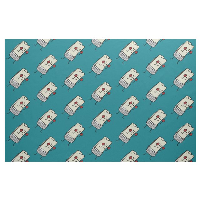 Tela Combatiente del boxeador del Burrito con los ("Cuarto gordo" (fat quarter))