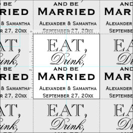 Tela Comer, beber y casarse Boda personalizado