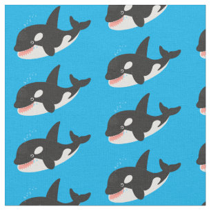 Tela Cómico asesino ballena orca personalizado lindo il