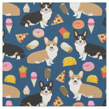 comida chatarra de corgi y corgi tricolores