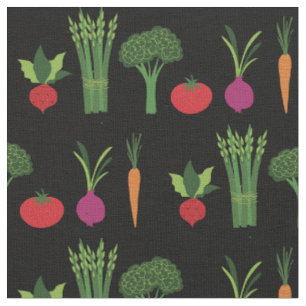 Tela Comida de Verduras Adorable
