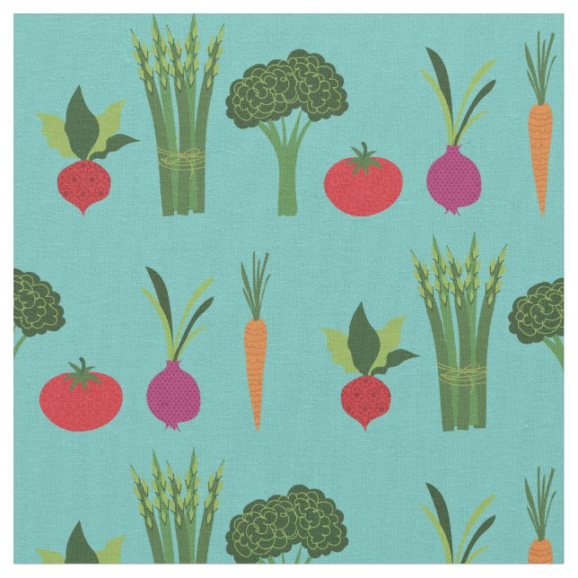 Tela Comida de Verduras Lindas (De cerca)