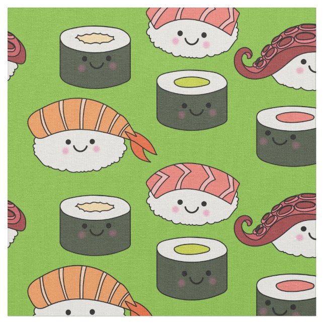 Tela Comida Personalizado kawaii suhi (De cerca)