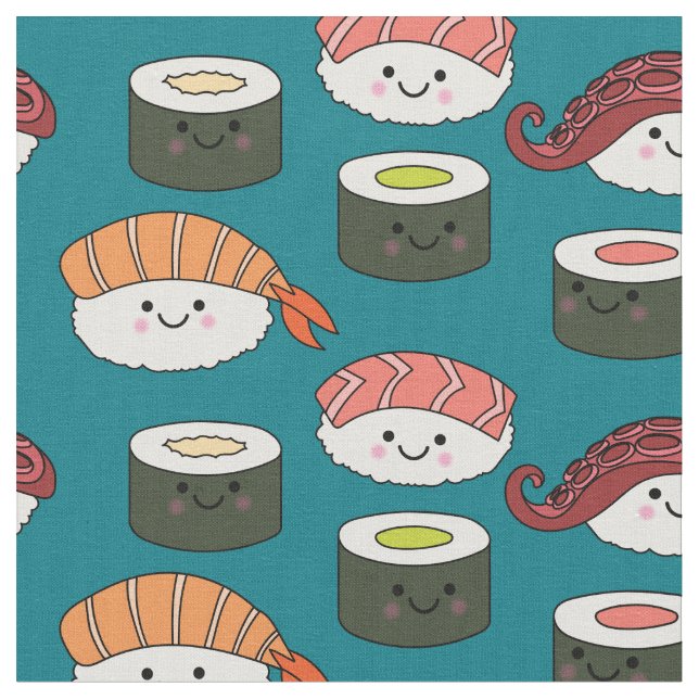 Tela Comida Personalizado kawaii suhi (De cerca)