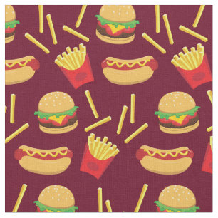 Tela Comida rápida Burger basura Fries Perro caliente