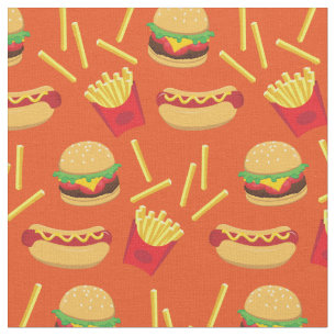 Tela Comida rápida Burger basura Fries Perro caliente