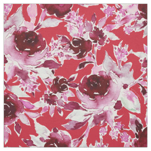Tela COMPASIÓN DULCE Flor rosa rojo negrita