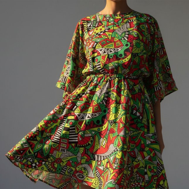 Tela Composición colorida del resumen tribal psicodélic (Subido por el creador)