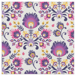 Tela Composición folklórica púrpura 1