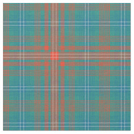 Tela Comprobación azul del Naranja de Tartan Plaid Clan